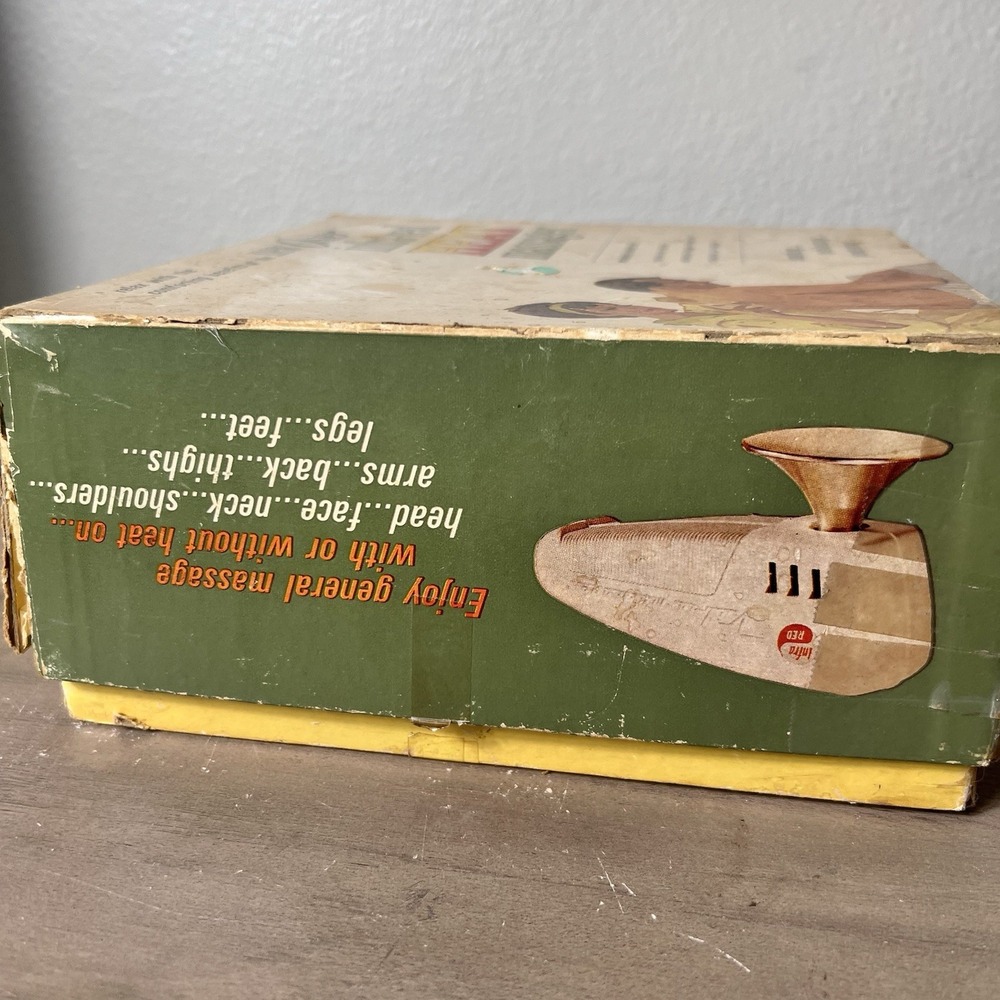 Oster Infra-Red Heat Massager Vintage Mid Century COMPLETE SET Tested, Works! - Picture 13 of 14